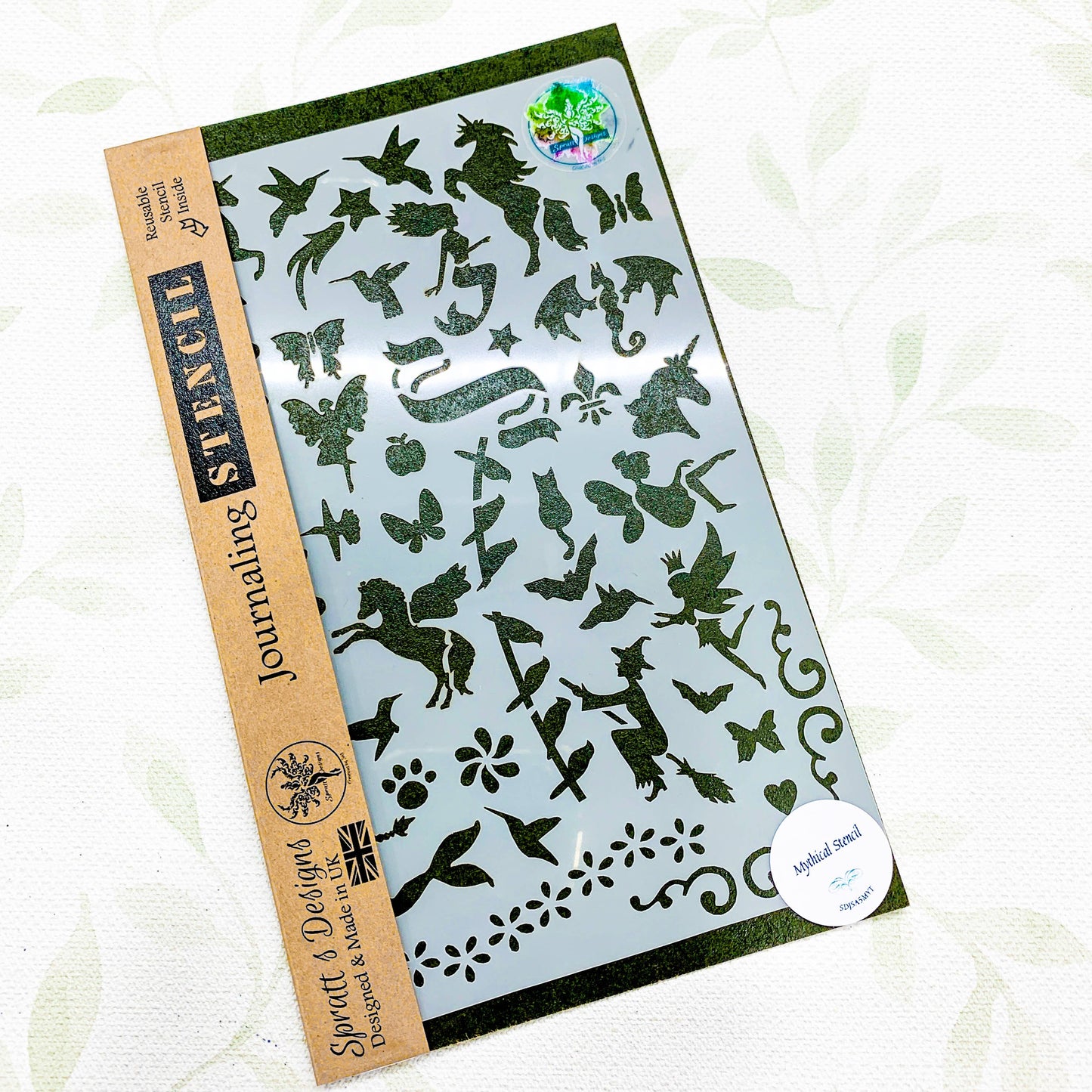 Magical Creatures Journal Stencil