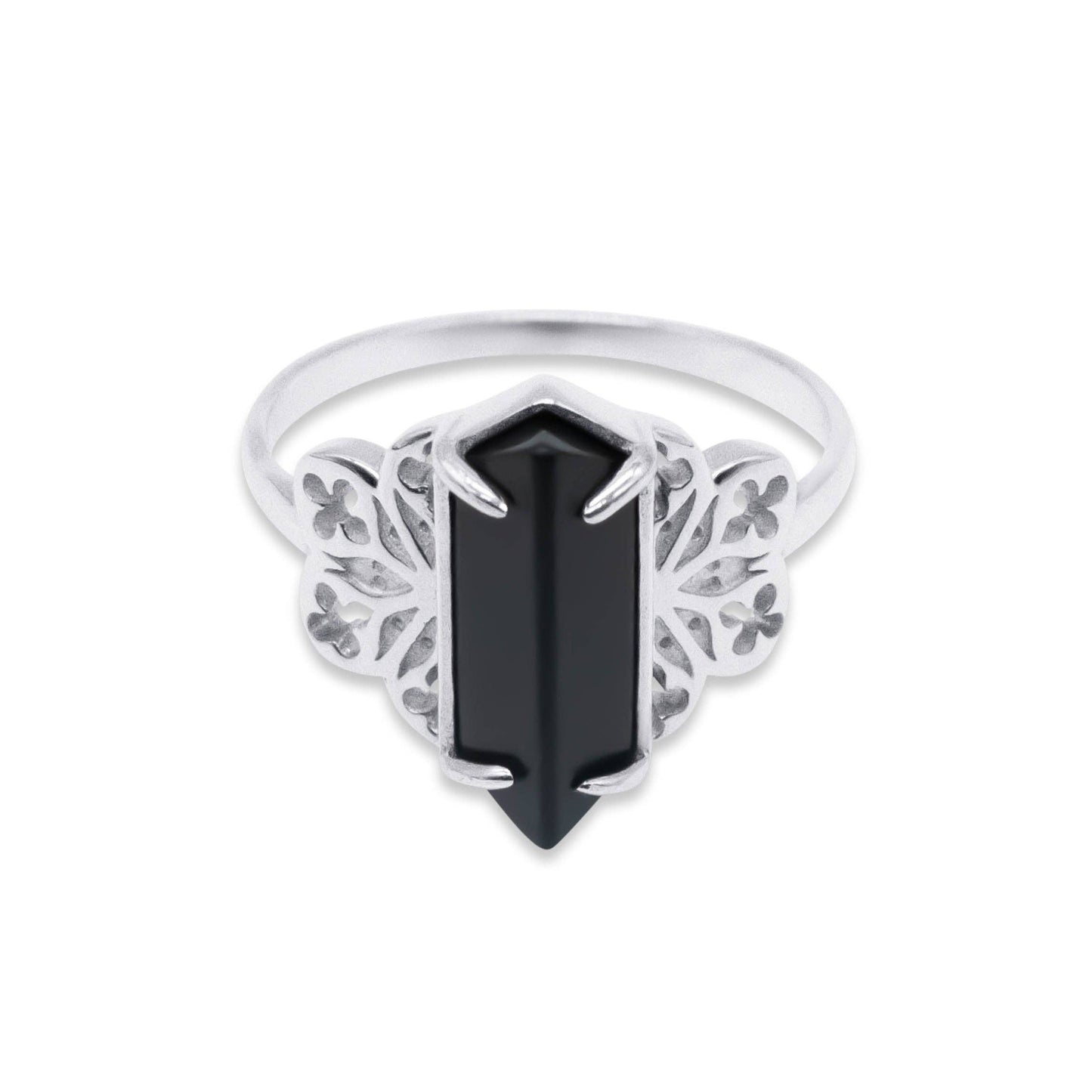 Repent Medieval Black Gemstone Ring