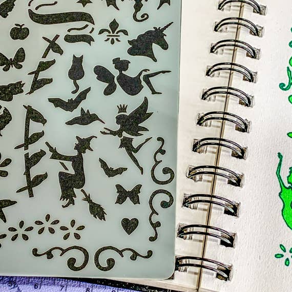 Magical Creatures Journal Stencil