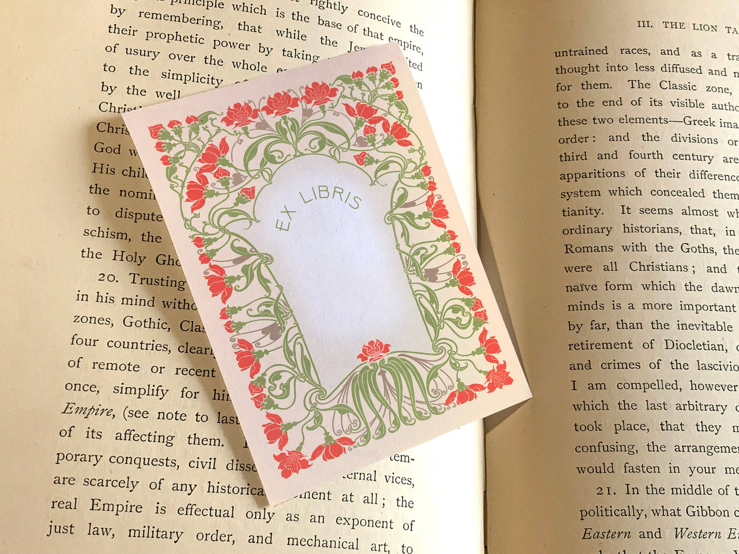 Art Deco Rose Bookplate