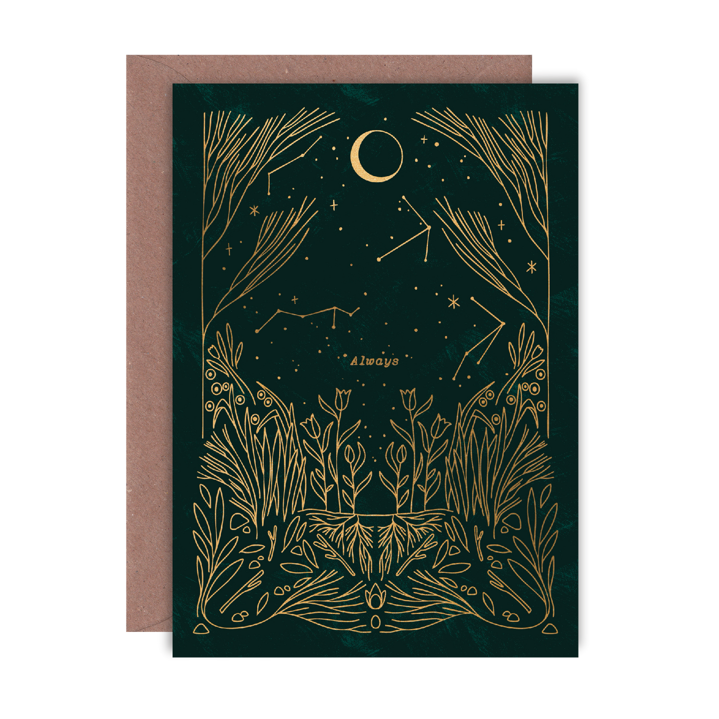 Always Gold Foiled A6 Greeting Card by Lione & Sheikh