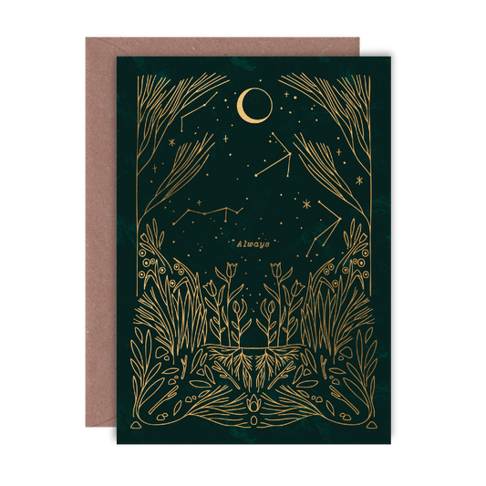 Always Gold Foiled A6 Greeting Card by Lione & Sheikh