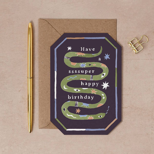 Ssssuper Snake Birthday Card | Male Birthday Cards