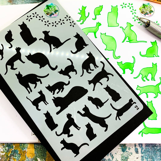 Cats Journal and Arts Crafts Stencil