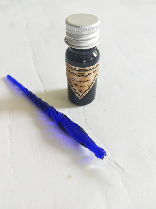 Mini Murano Glass Pen - Blue