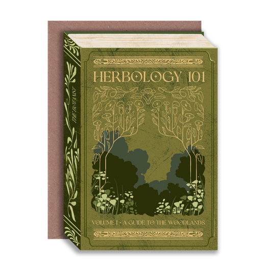 Herbology 101 Foiled A6 Greeting card by Lione & Sheikh