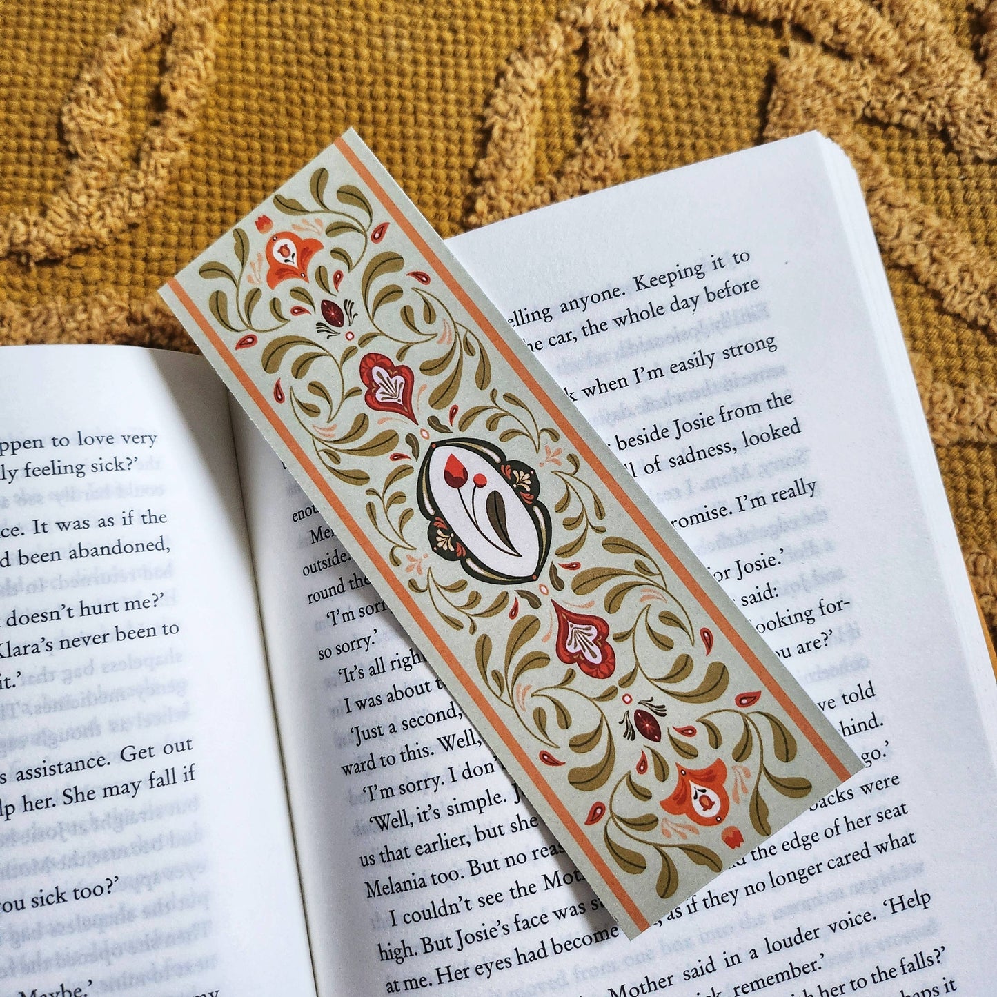 Mint Botanical Pattern Bookmark by Lione & Sheikh