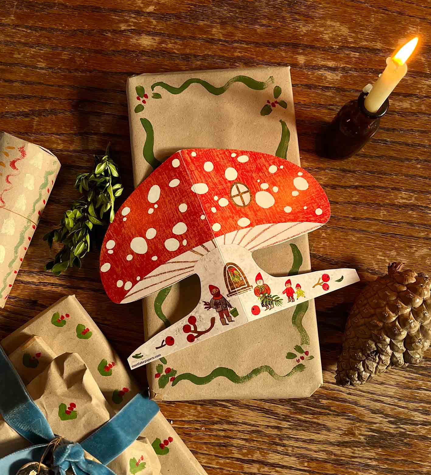 Snowy Mushroom Card | Christmas Card