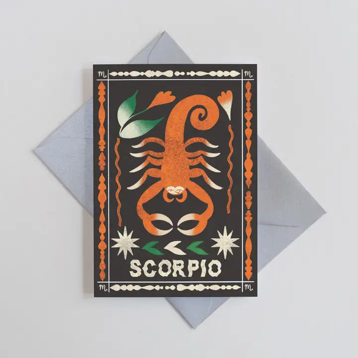 Scorpio Birthday Mini Card by Printer Johnson