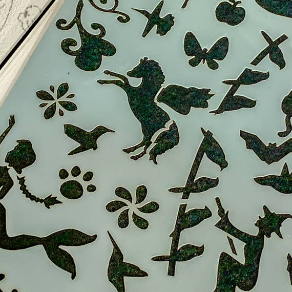 Magical Creatures Journal Stencil