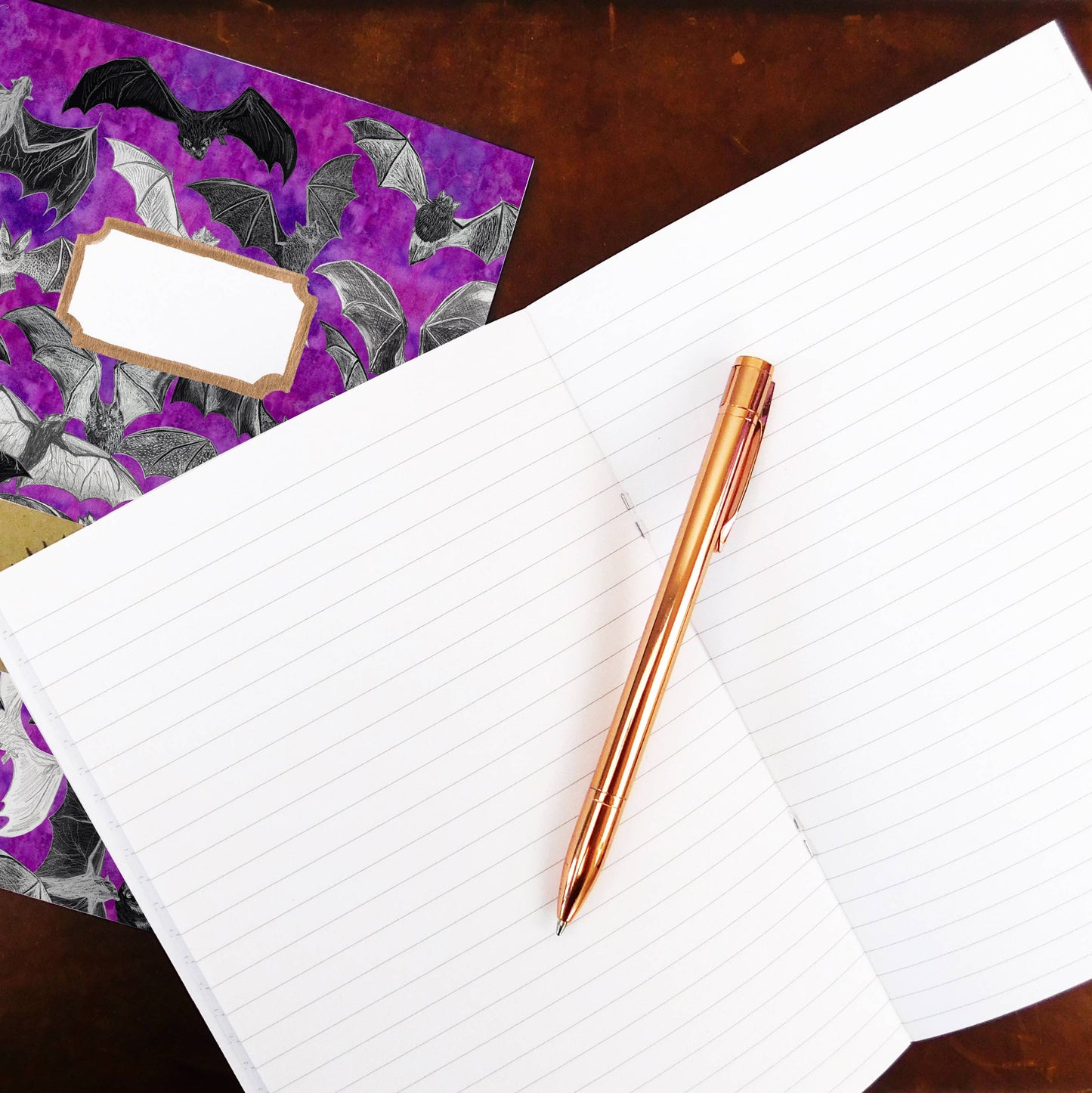 Chiroptera Bat A5 Recycled Notebook - 76 Lined Pages