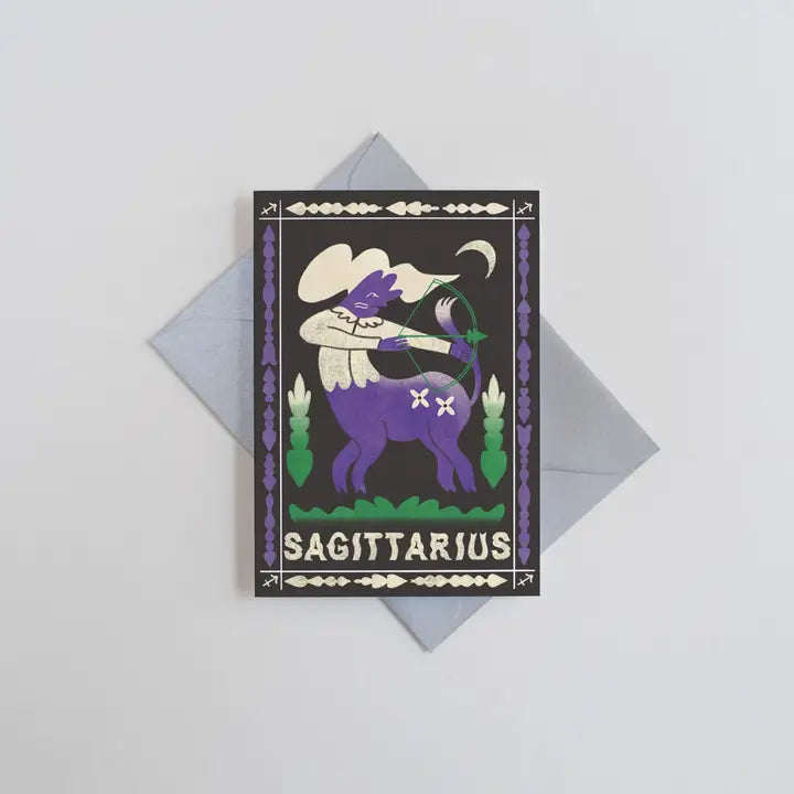 Sagittarius Birthday Mini Card by Printer Johnson