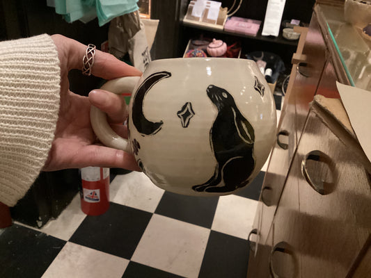 Sgraffito Hare Mug by Genuine Quirk