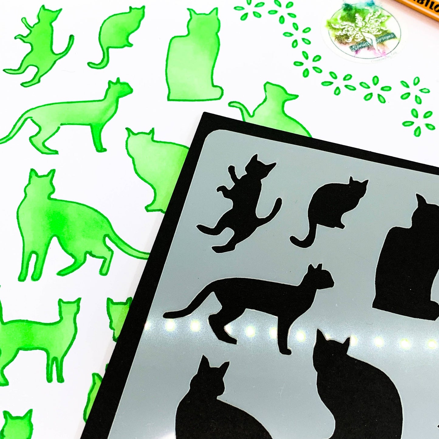 Cats Journal and Arts Crafts Stencil