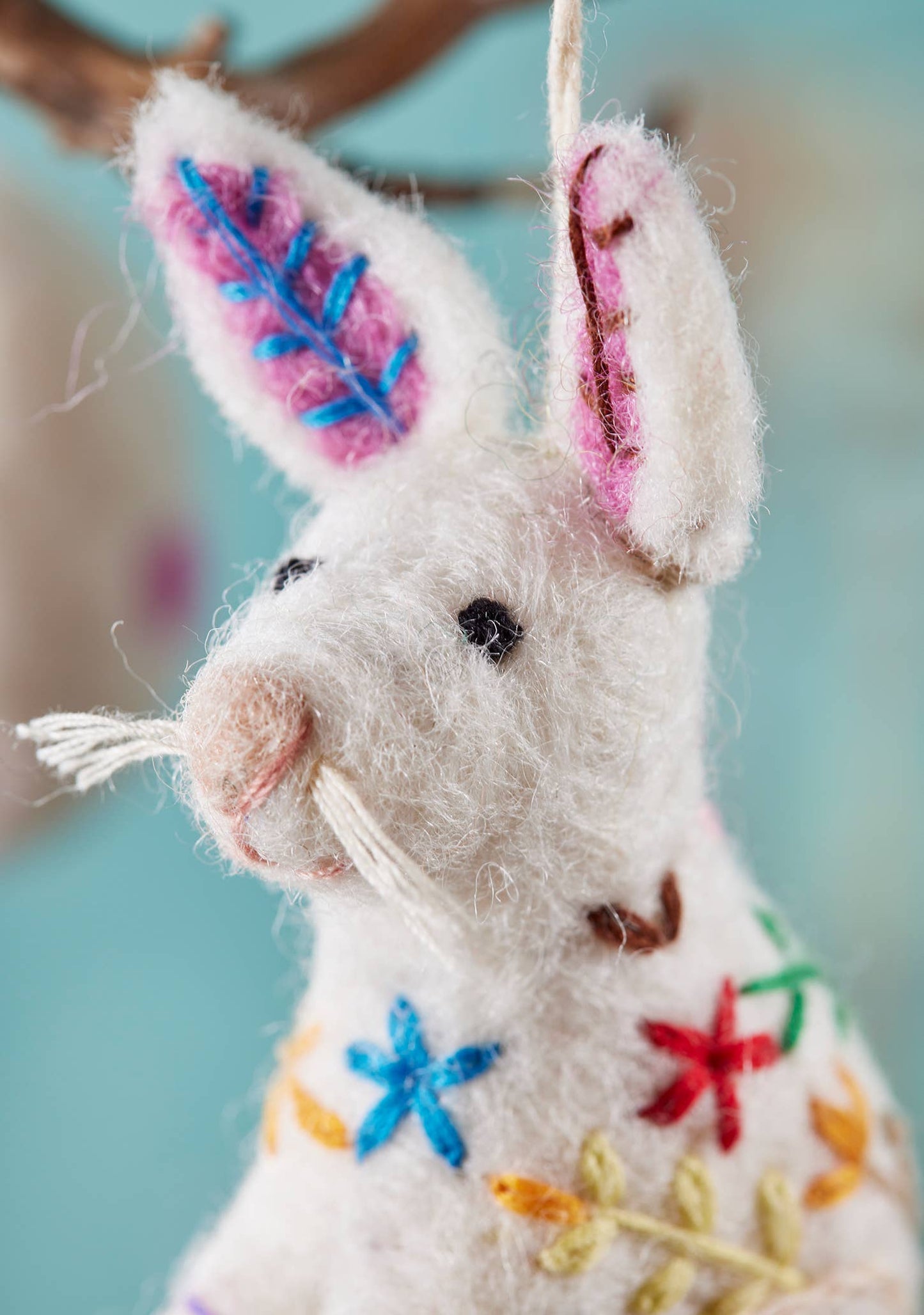 Felt Embroidered Rabbit Decoration