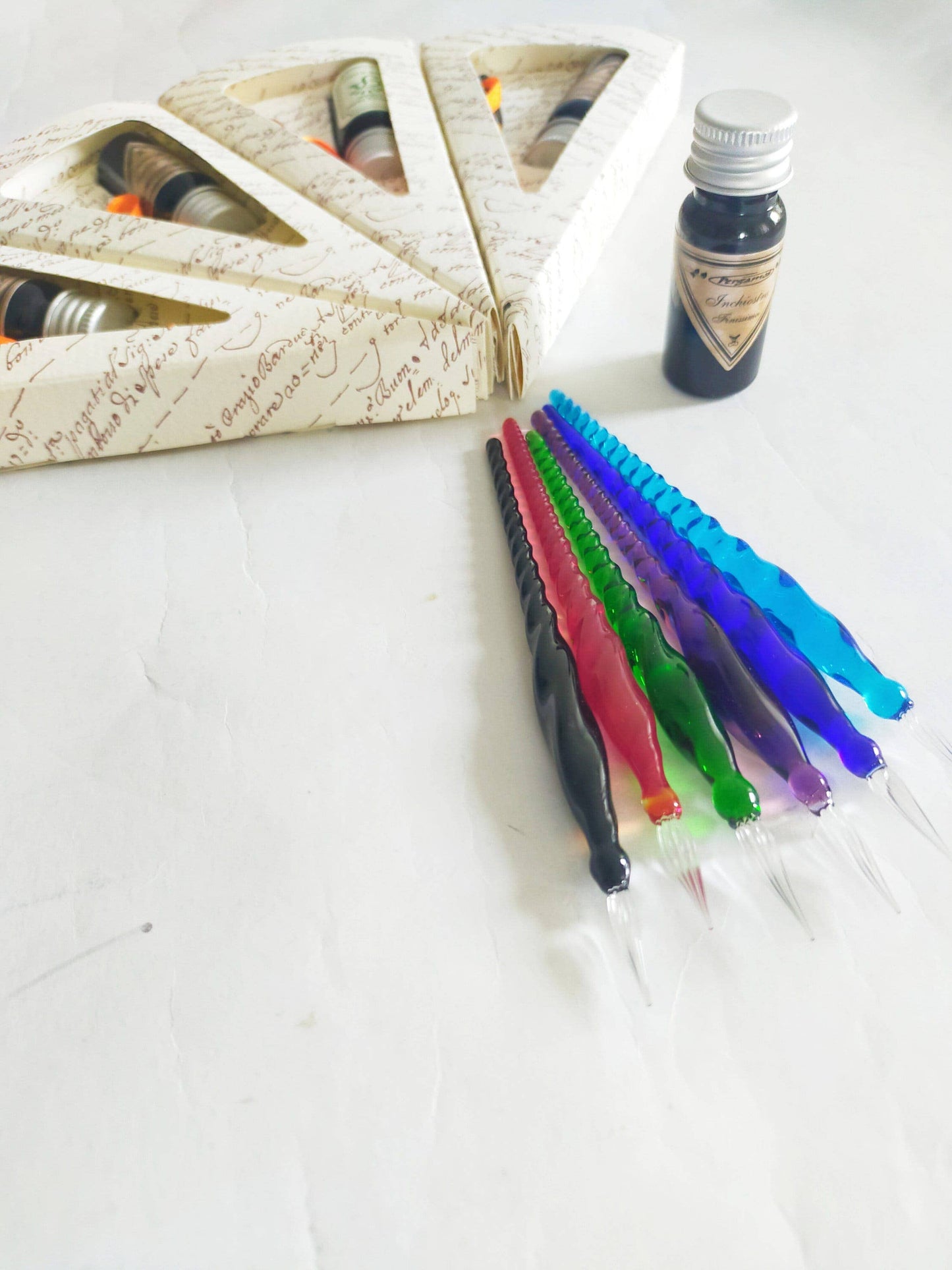 Mini Murano Glass Pen - Black