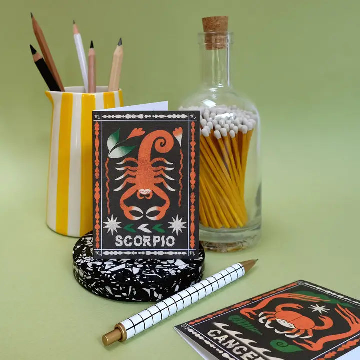 Scorpio Birthday Mini Card by Printer Johnson