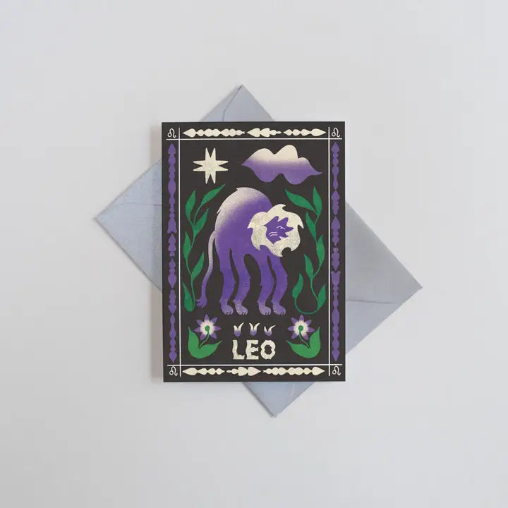 Leo Birthday Mini Card by Printer Johnson
