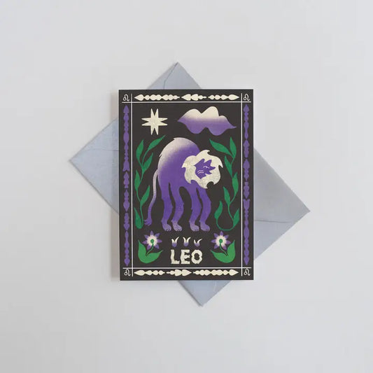 Leo Birthday Mini Card by Printer Johnson
