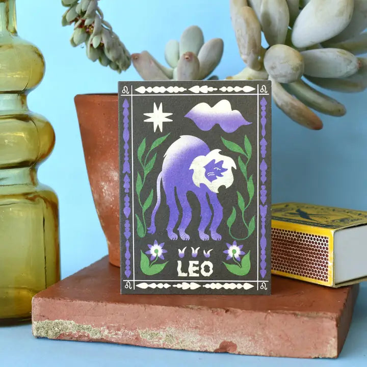 Leo Birthday Mini Card by Printer Johnson