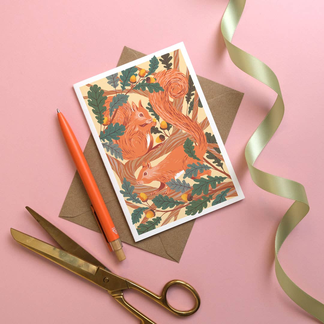 Red Squirrels | Greeting Card