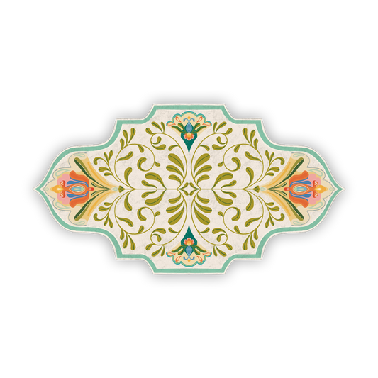 Floral Motif Glossy Sticker by Lione & Sheikh