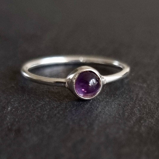 Sterling Silver Amethyst Stacking Ring