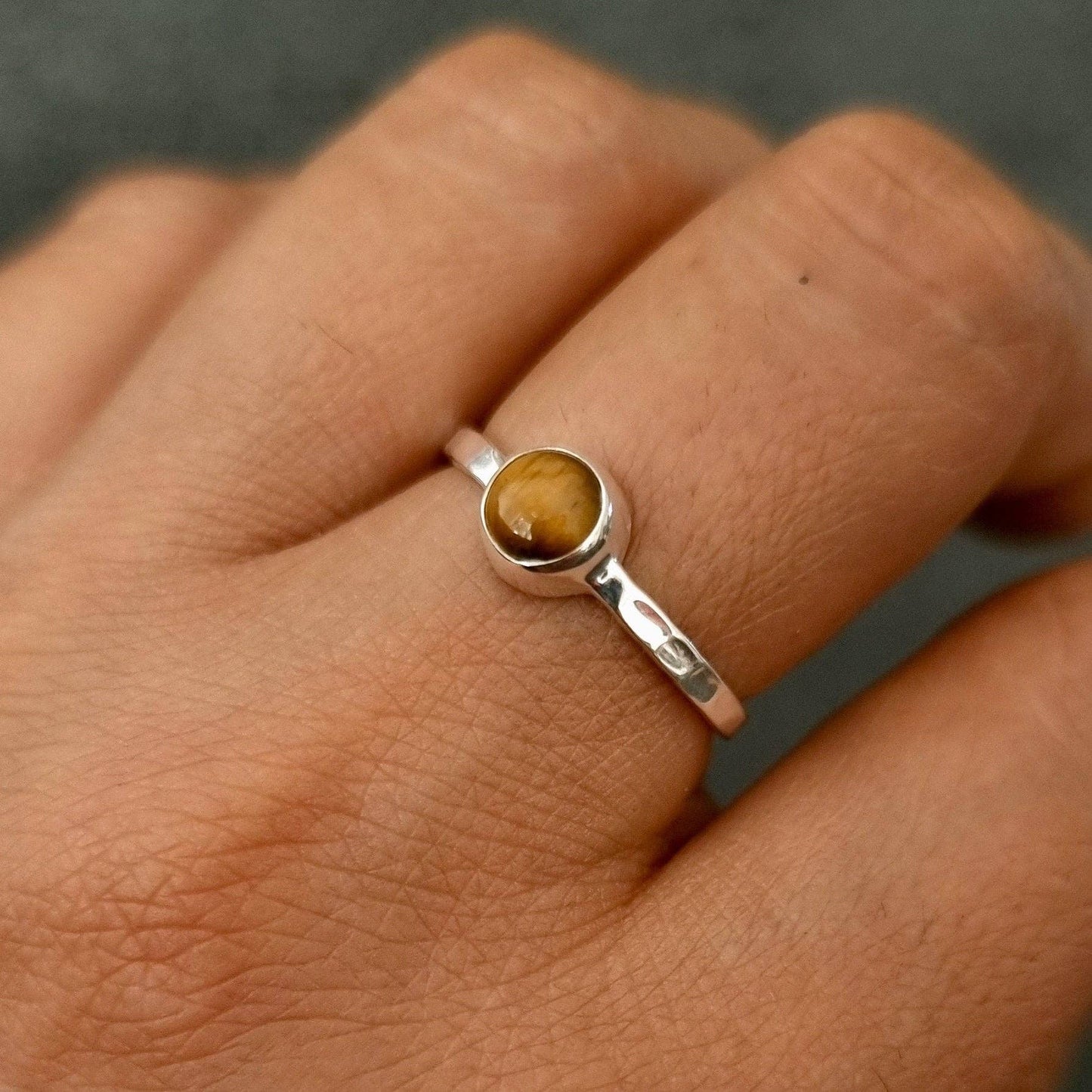 Sterling Silver Tigers Eye Stacking Ring