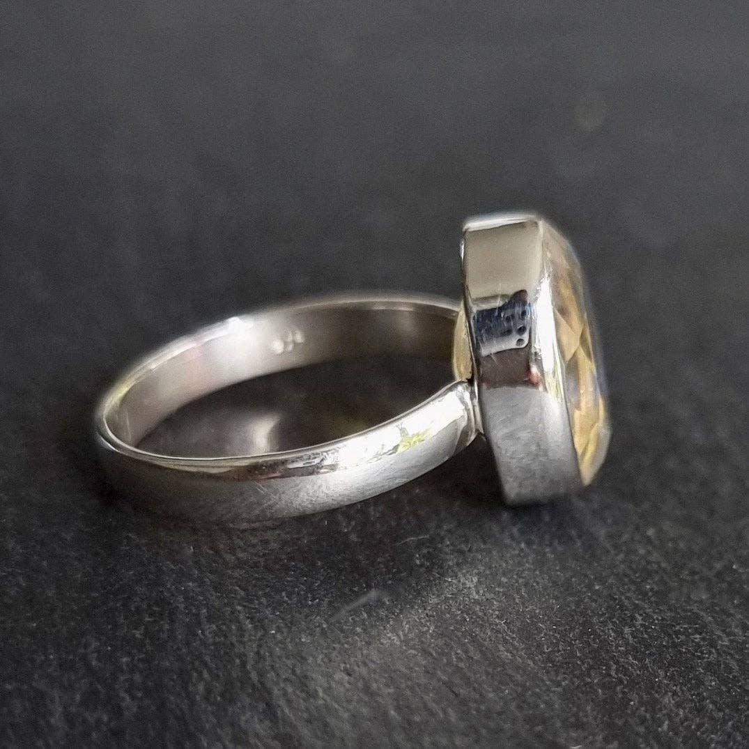 Sterling Silver Mercury Mist Topaz Ring