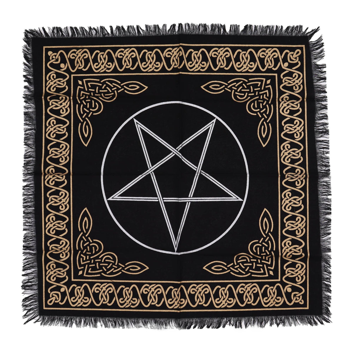 Esoteric Fringed Altar Cloth - Pentacle