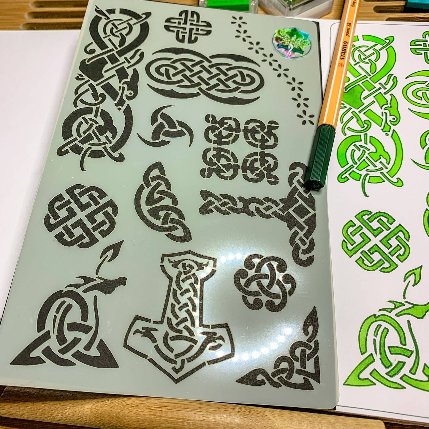 Celtic Viking Knots Stencil - Design 2