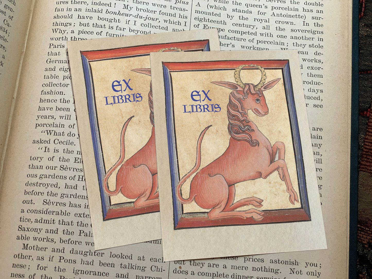 Medieval Unicorn Bookplate