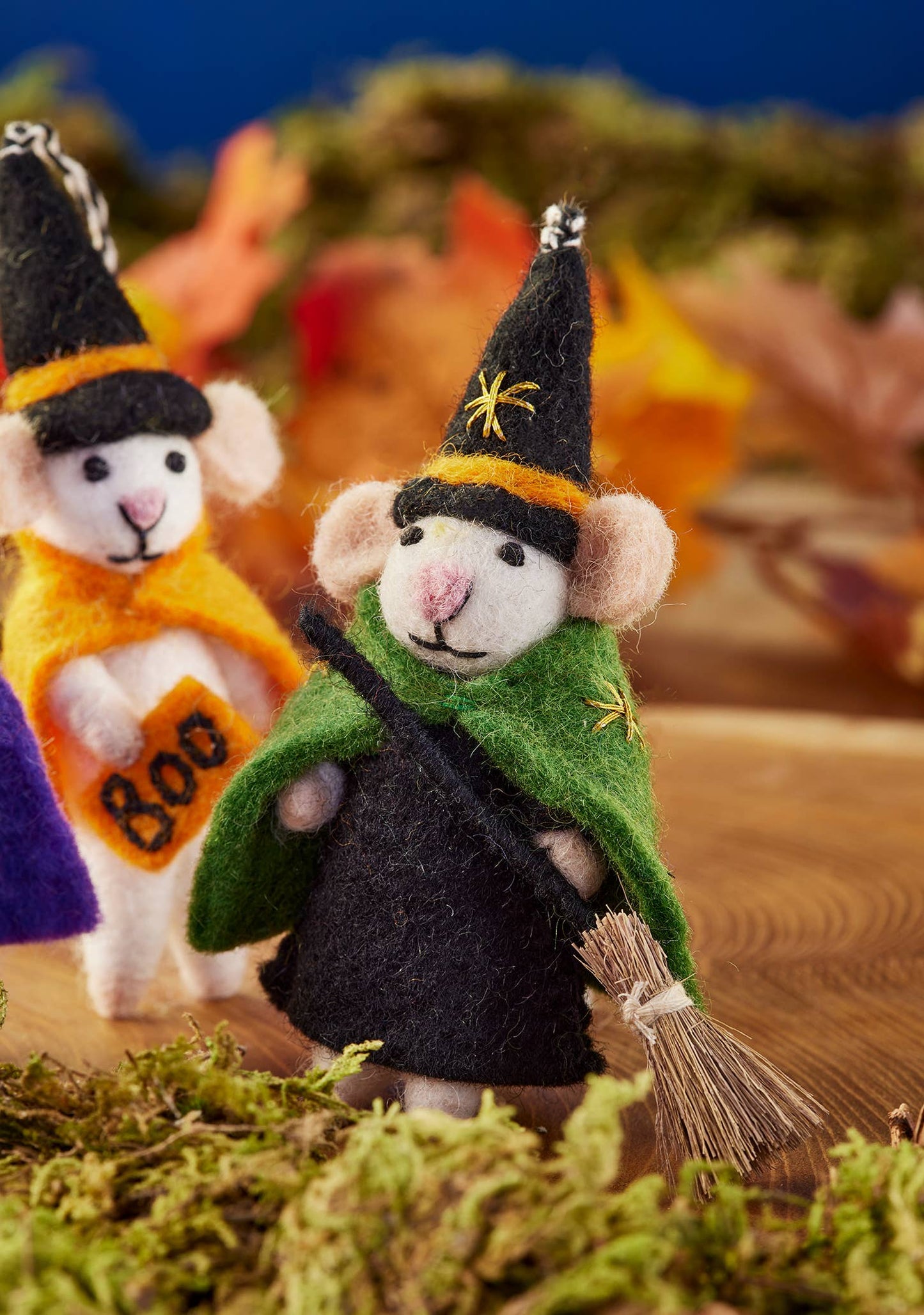 Felt Witch Mice Decoration