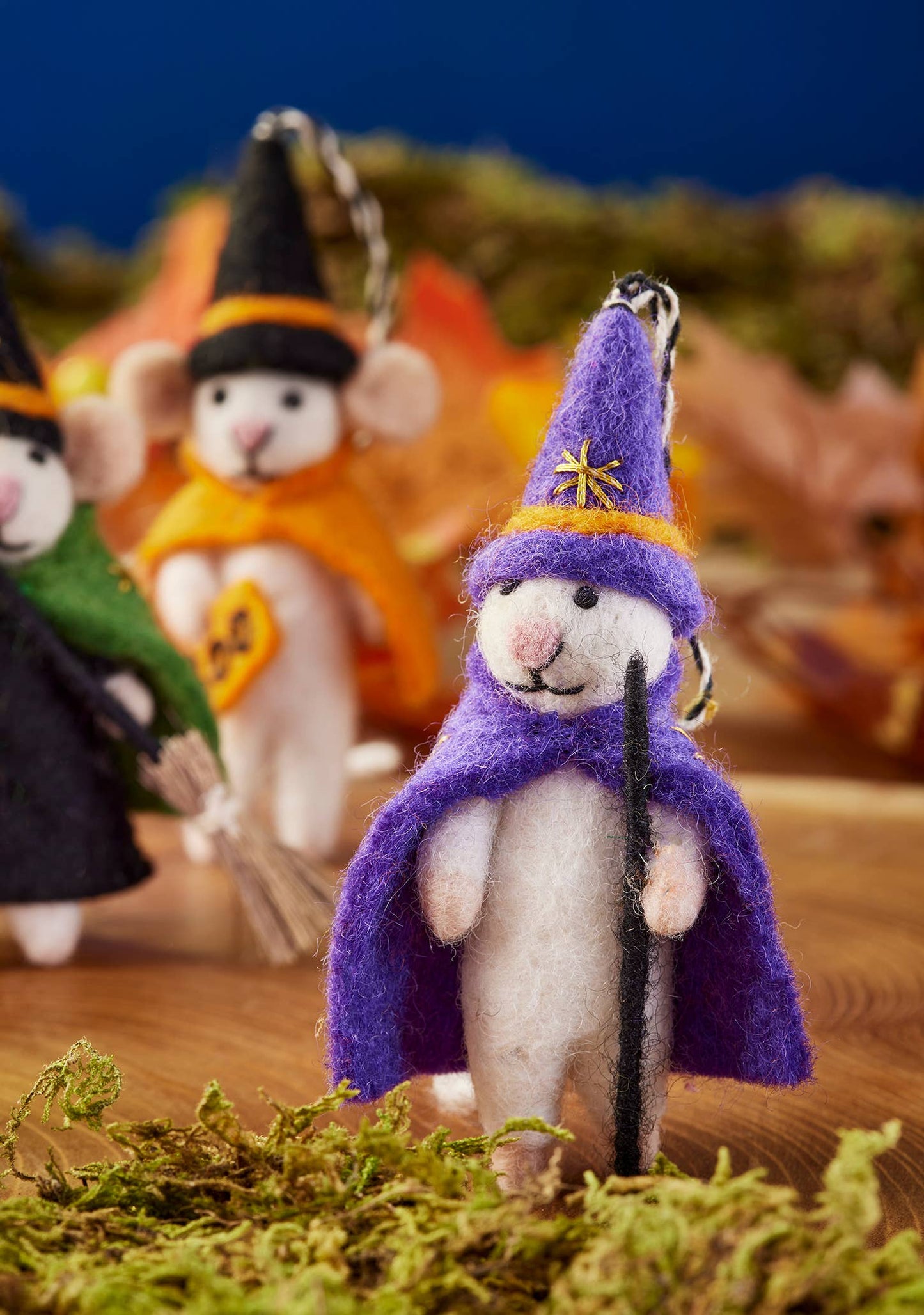 Felt Witch Mice Decoration