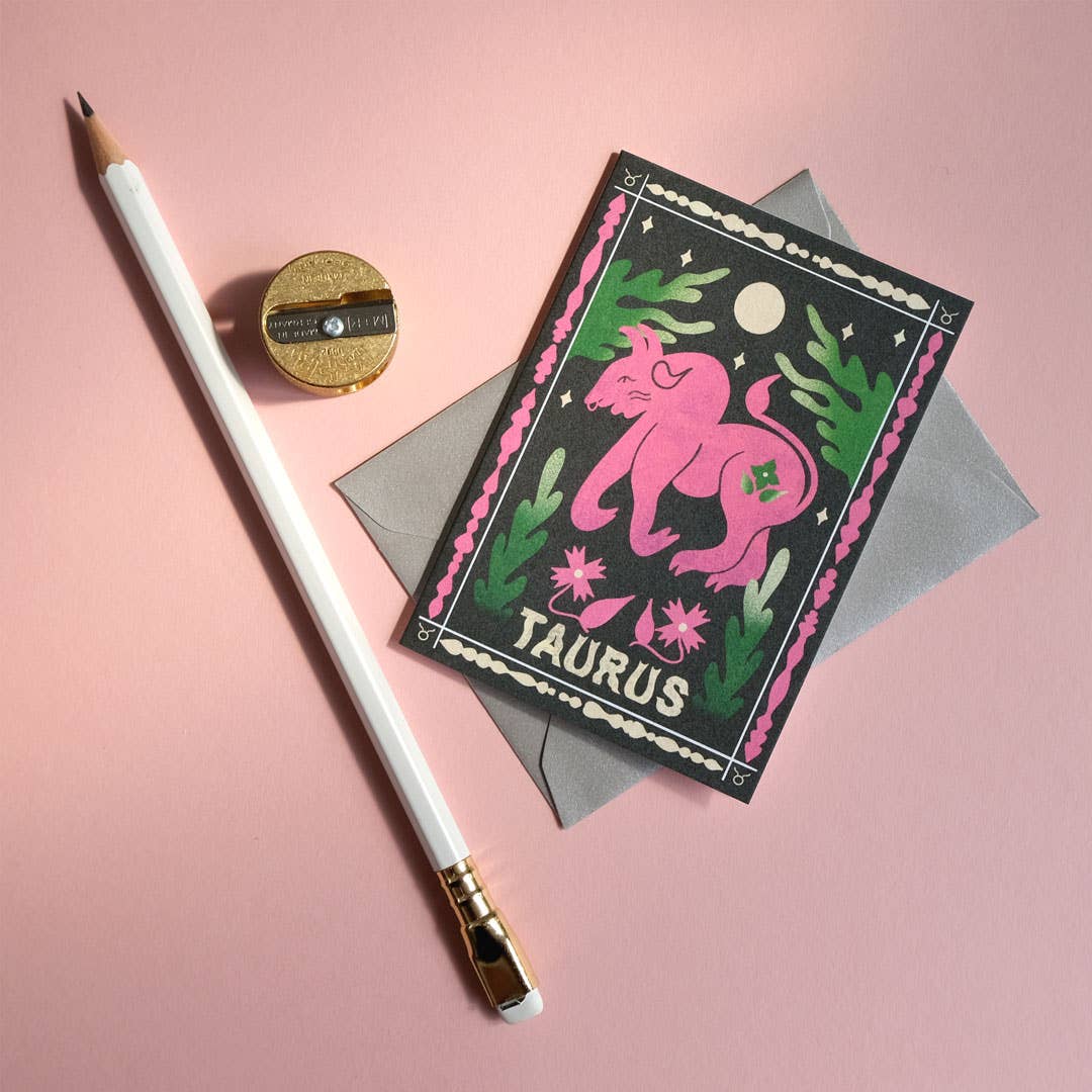 Taurus Birthday Mini Card by Printer Johnson