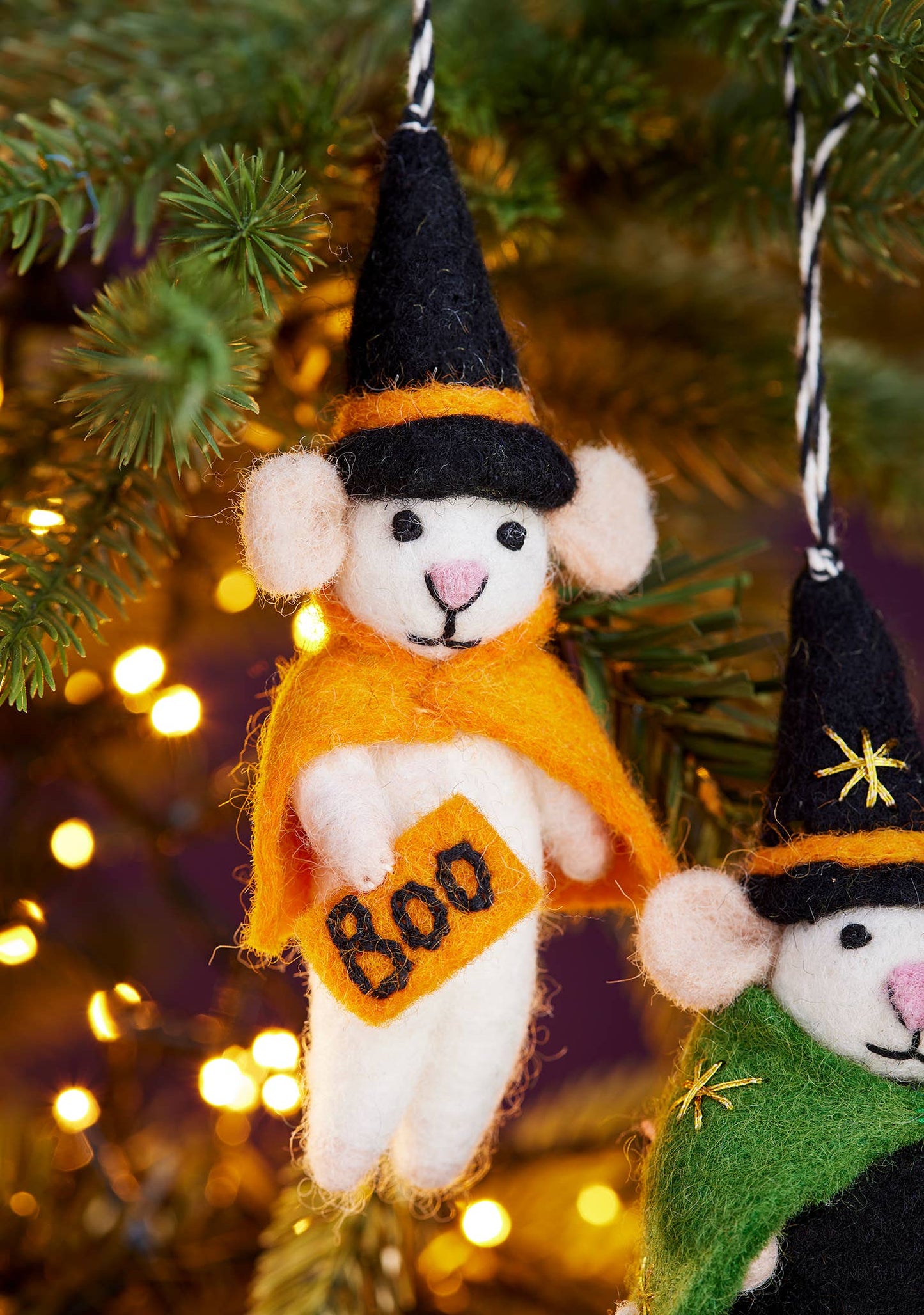 Felt Witch Mice Decoration