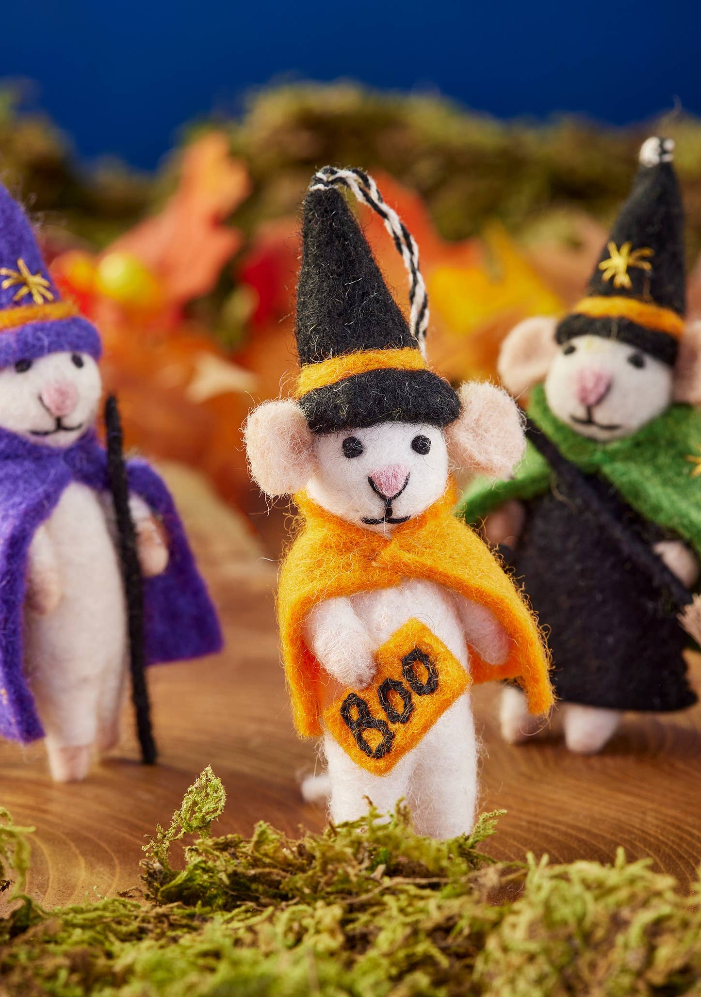 Felt Witch Mice Decoration