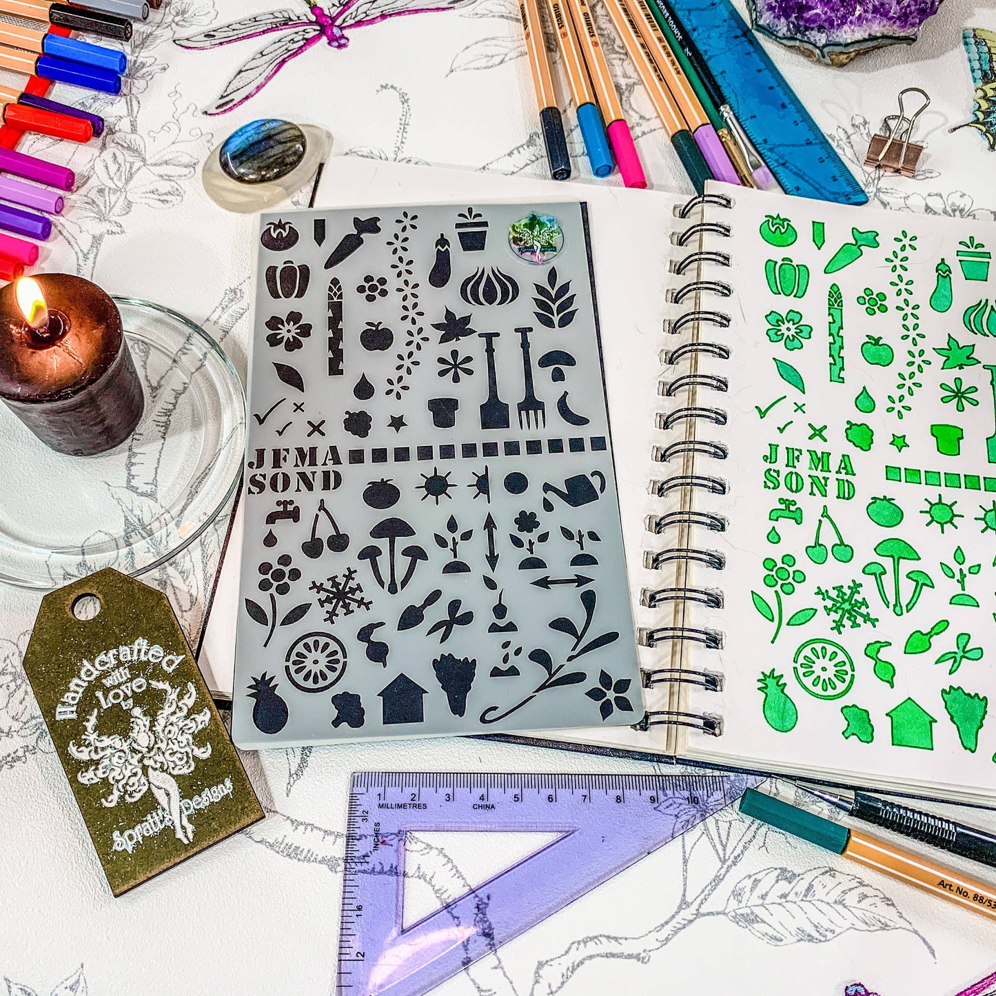Garden Journal and Planting Stencil Kit