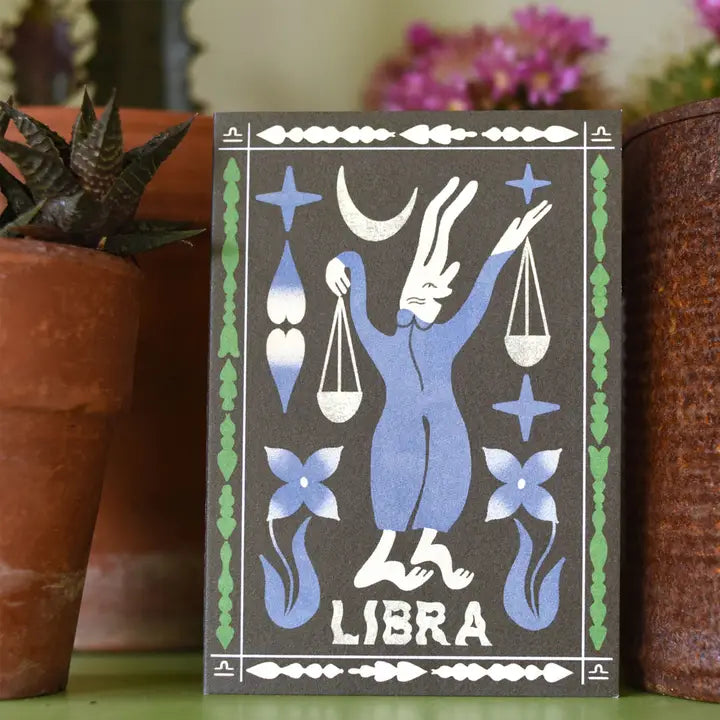 Libra Birthday Mini Card by Printer Johnson