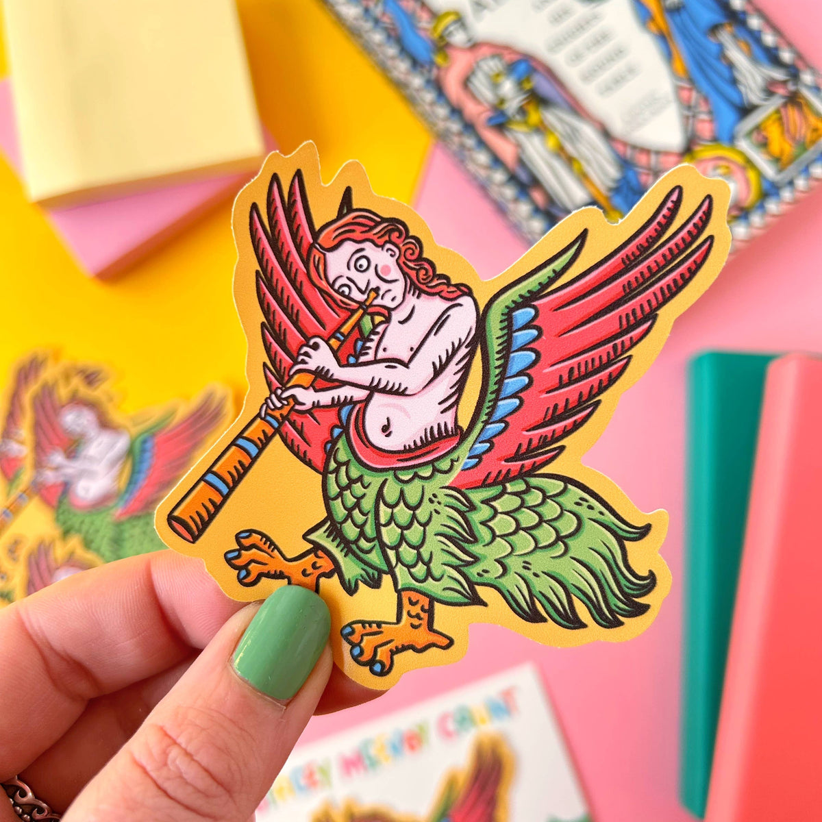 Harpy Medieval Marginalia Vinyl Sticker
