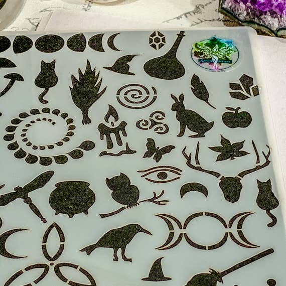Wiccan Journal Stencil