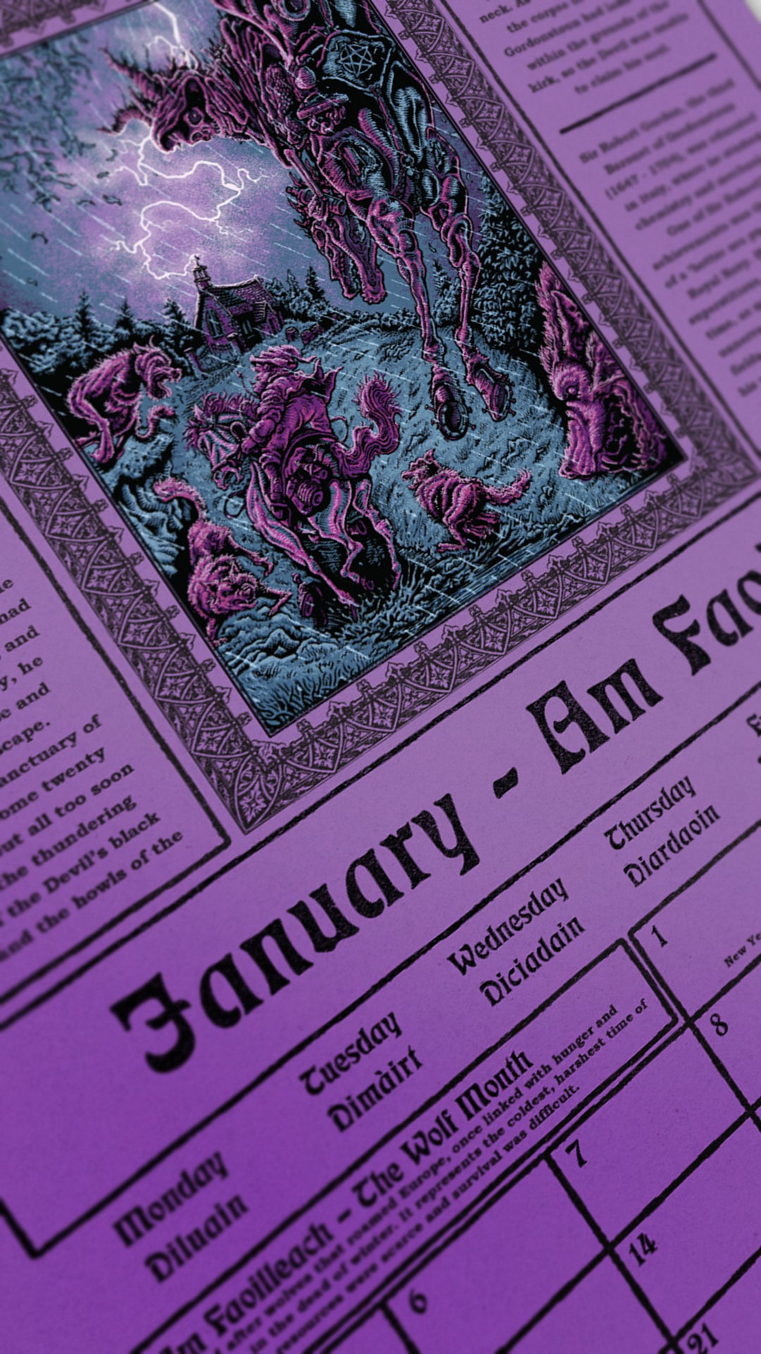 2026 Illustrated Scottish Myths, Legends and Folklore, Pagan Calendar