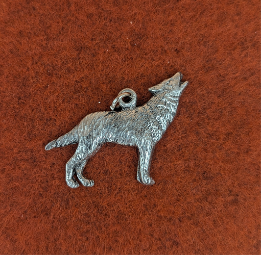 Pewter Wolf Charm