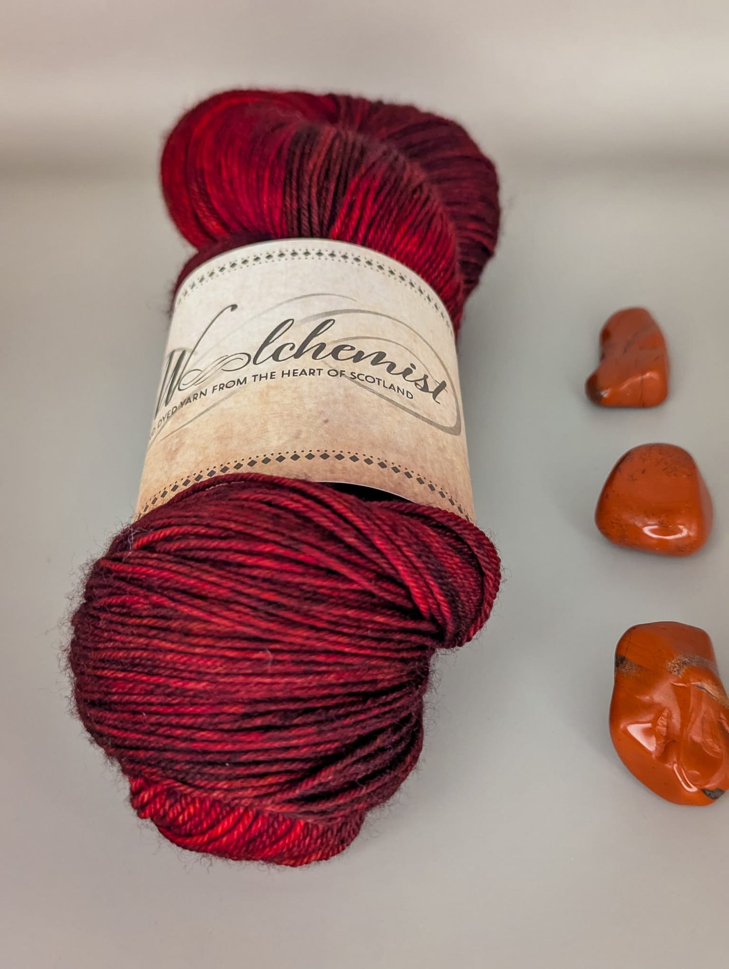 'Red Jasper' - The Woolchemist Hand Dyed Yarn - 100g