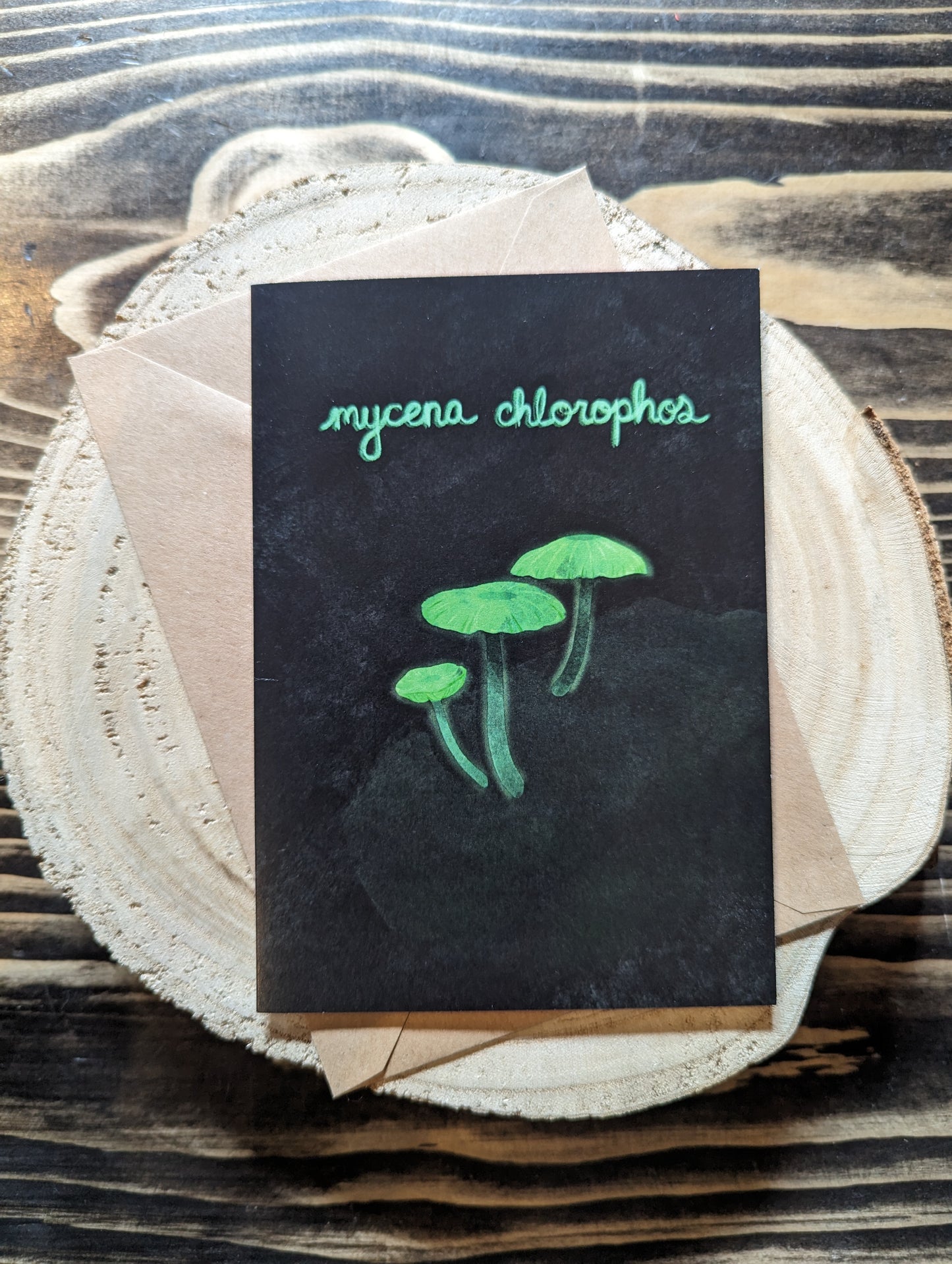 ‘Mycena Clopophos’ Greeting Card