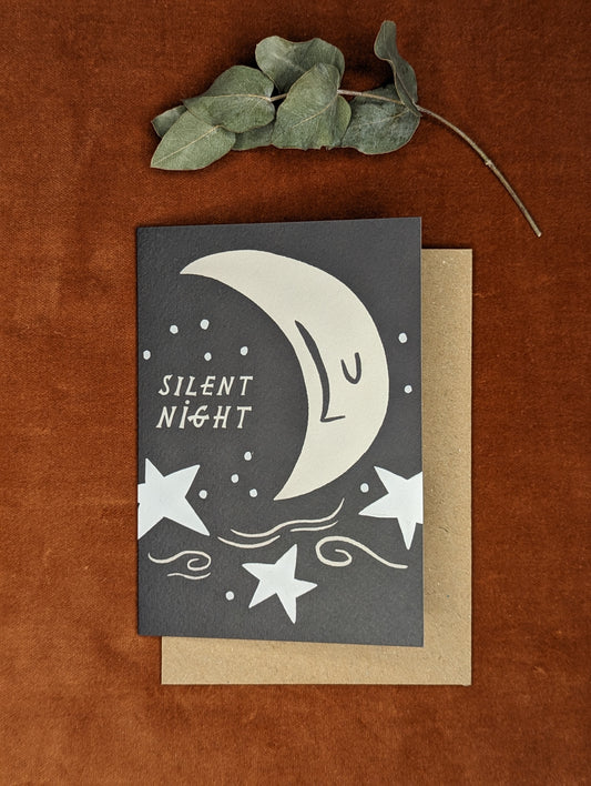 'Silent Night' Moon Christmas Card