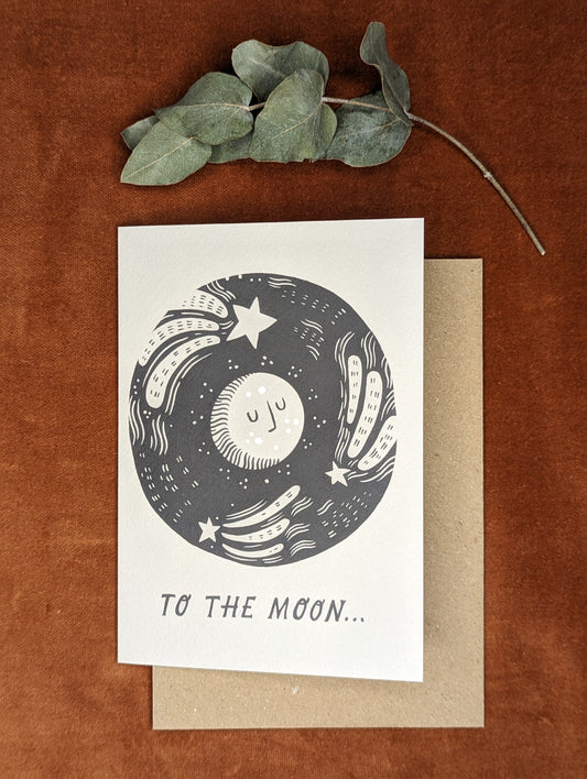 'To The Moon' Love Card