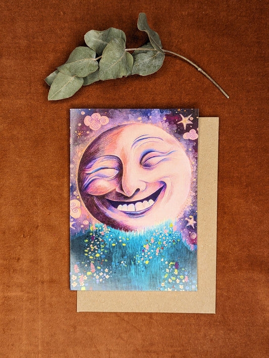 "Moonlanding” Greeting Card by Rebecca Jackson