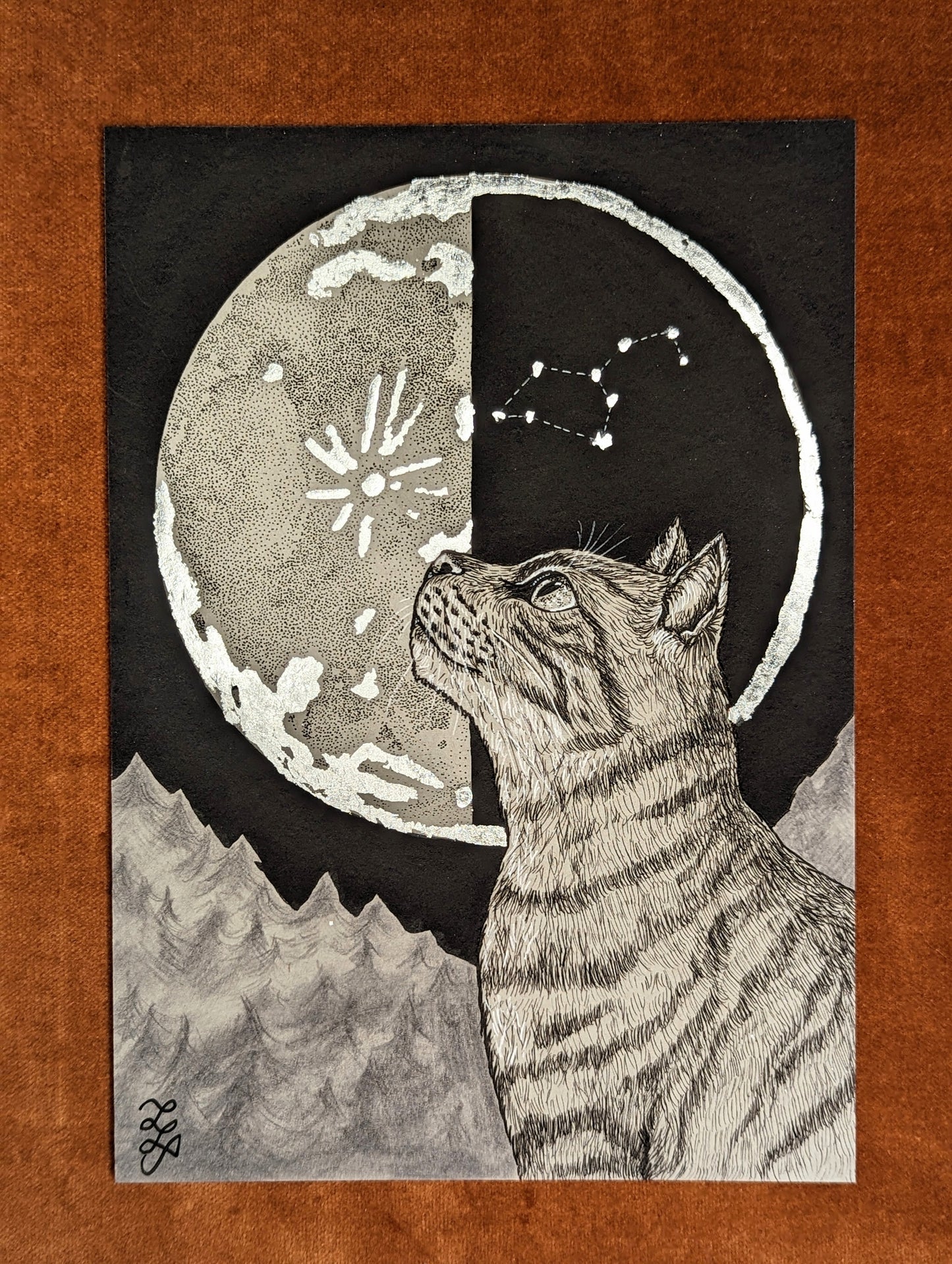 “Lunar Cat” Print by Laura Jeacock