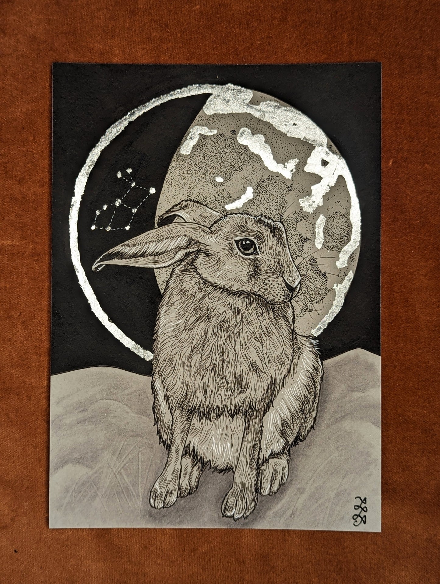 “Lunar Hare” Print by Laura Jeacock
